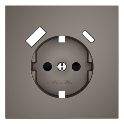 VLS001014 Накладка для розетки с заземлением и защитными шторками, с USB A+C, S70 (капучино). (ТМ Maytoni)