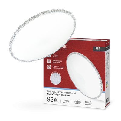 Светильник светодиодный NEO MYSTERY-9565-WH 95Вт 6500К 7600лм 230В 460х67мм бел. IN HOME 4690612060880