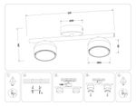 Светильник накладной TN71022/2 WH белый GX53/2 max 12W 320*80*140