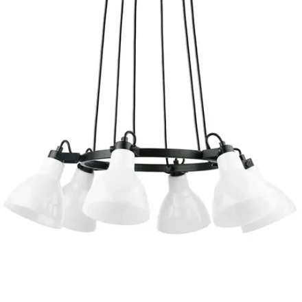 761160 Люстра ACROBATA 6х40W E14 ЧЕРНЫЙ/БЕЛЫЙ Lightstar