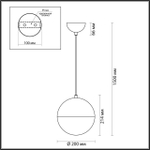 4958/1A PENDANT ODL22 393 черный/металл/белый/стекло Подвес E27 1*40W PINGA