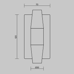 Настенный светильник (бра) Арана / Arana 3000К 6Вт, MOD401WL-L6BS3K. TM Maytoni