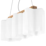 802135 Подвес NUBI LEGNO 3х40W E27 СВЕТЛОЕ ДЕРЕВО/БЕЛЫЙ