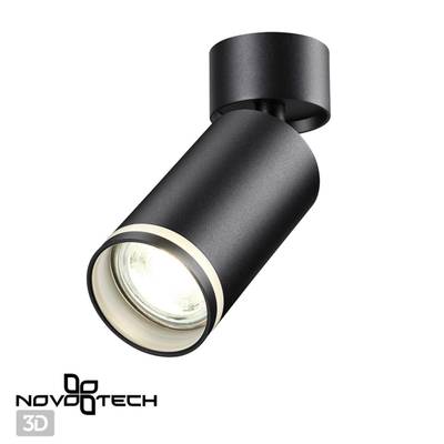 370885 OVER NT22 253 черный Светильник накладной IP20 GU10 9W 220V ULAR