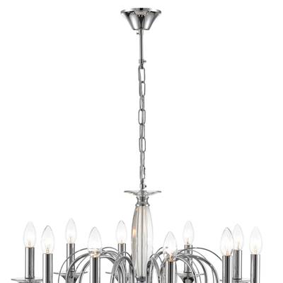 8032/10 CLASSI LN25 20 хром, металл/хрусталь Люстра подвесная Е14 10*40W 220V LAOKA