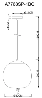 Подвесной светильник Arte Lamp CODY A7768SP-1BC, LED