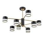 8240/8C COMFI LN26 239 черный/латунь, металл/акрил Люстра потолочная LED GX53 8*7W 220V LANIKA
