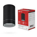 Светильник ПБУ ЦИЛИНДР-1хA60-NL-BL IP54 уличный потолочн. с подсветкой черн. IN HOME 4690612059143