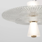 Подвесной светильник с акриловым и стекляными плафонами 40029/1 LED/ белый, LED