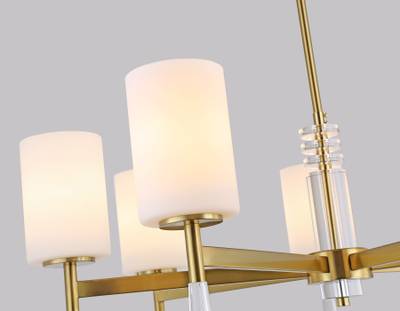 Светильник подвесной LH56263/7 BS/FR латунь/белый матовый E27/7 max 60W D750*590