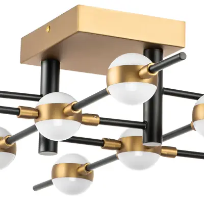 745147 Люстра BERGAMO LED 5Wх10 4000LM ЧЕРНЫЙ МАТОВЫЙ/ЗОЛОТО 4000K Lightstar