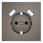 VLS000914 Накладка для розетки с заземлением и защитными шторками, с USB A+A, S70 (капучино). (ТМ Maytoni)