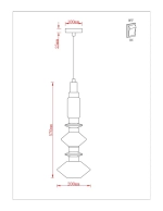 Подвесной светильник Arte Lamp FIORATO A2442SP-16PB, 1хLED