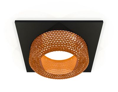 Комплект встраиваемого светильника XC7632024 SBK/CF черный песок/кофе MR16 GU5.3 (C7632, N7195)