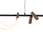 08039K-140A,19(20) Подвес Кайли черный/бронза L140 h150 Led 88W+Led 2*3W (3000K)