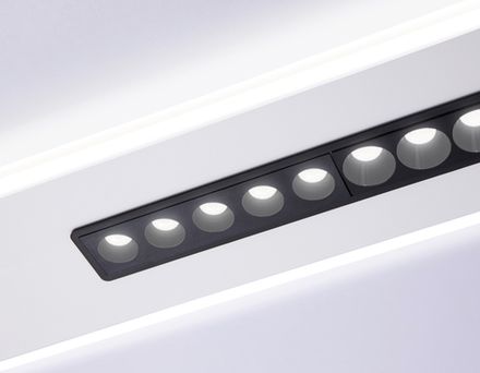 Потолочный светодиодный светильник FL51445 WH/BK белый/черный 70W 3000K-6400K+4200K 1200*125*40 (Без ПДУ)