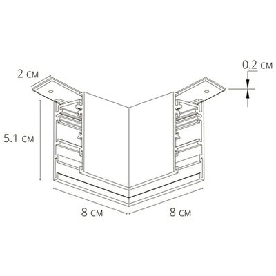 Коннектор угловой для магнитного шинопровода Arte Lamp EXPERT-ACCESSORIES A590606