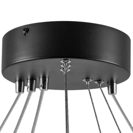 748227 Люстра SATURNO LED 132W 11000LM 70G ЧЕРНЫЙ 3000-6000K
