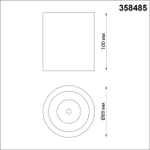 358485 OVER NT20 442 черный/золото Светильник накладной IP20 LED 10W 220V RECTE