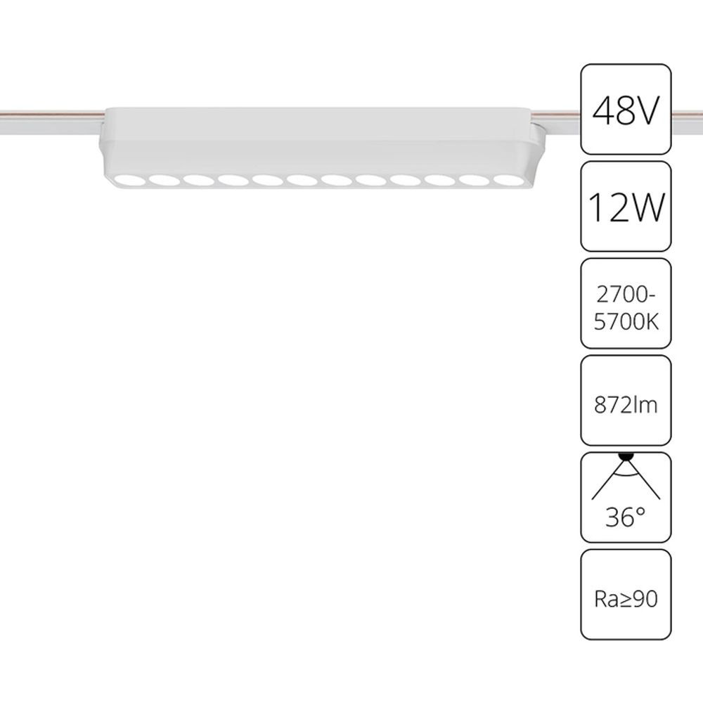 Магнитный трековый светильник Arte Lamp RAPID SMART A2954PL-1WH, 1хLED
