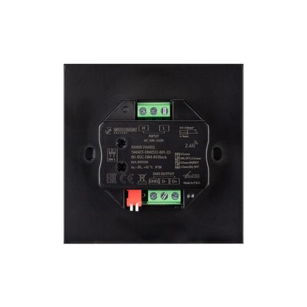INTELLIGENT ARLIGHT Кнопочная панель SMART-DMX512-801-22-8G-8SC-DIM-IN Black (230V, 2.4G) (IARL, IP20 Пластик, 5 лет)