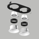 D6570606BMOD Светильник DOMINO ROUND под LED модуль/лампу МR16 (214657+214606+214606+214007+214007)