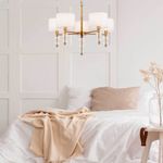 SLE105713-05 Люстра подвесная Латунь, Прозрачный/Белый E14 5*40W