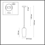 6551/1B SUSPENTIONI LN26 387 матовое золото Подвес E14 1*40W 220V ELLIE