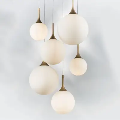 813063 Люстра GLOBO 6х40W E14 champagne gold/white Lightstar