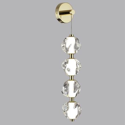 5085/17WL L-VISION ODL25 555 золото/прозрачный/металл/акрил Бра LED 17W 4000K 800Лм JEMSTONE
