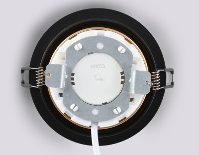Светильник встраиваемый TN52334 SBK/SGD черный песок/золото песок GX53 max 12W D115*25