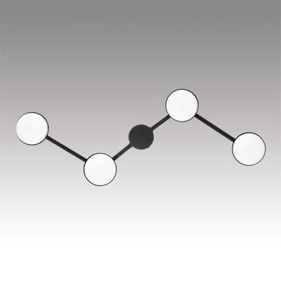 8187/4C COMFI LN25 207 черный, металл Люстра потолочная LED GX53 4*7W 220V SANATA