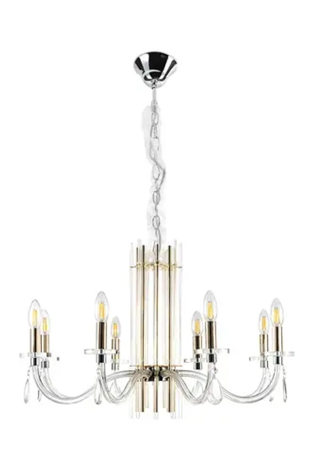 Люстра Crystal Lux AURELIO SP8 GOLD+CHROME/TRANSPARENT 0210/308