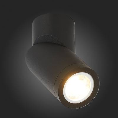 ST650.402.01 Светильник потолочный Черный GU10 1*50W IP20 D60xH190 180-240V Без ламп