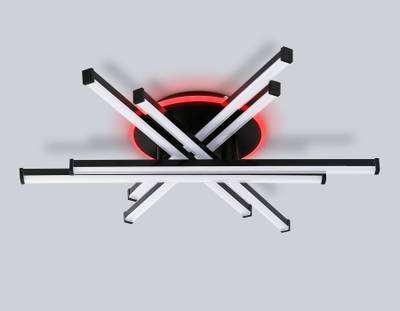 Светильник светодиодный потолочный FL6272 BK черный 76W 3000K-6400K+RGB 700*615*135 (ПДУ ИК)