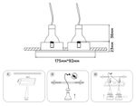 Светильник встраиваемый TN102732/2 WH/BK белый/черный GU5.3 175*92*23
