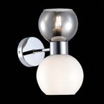 SLE1138-101-02 Бра Хром/Белый, Дымчатый E27 2*60W