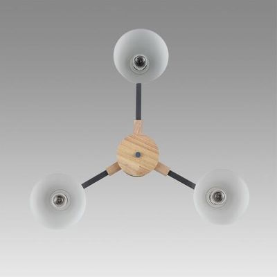 8096/3C MODERNI LN25 267 серый/серый металл, дерево/металл Люстра потолочная Е27 3*60W 220V COLANGE