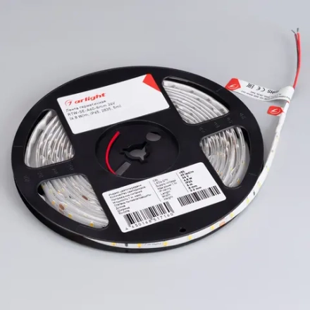 Лента герметичная RTW-SE-A60-8mm 24V Warm2700 (4.8 W/m, IP65, 2835, 5m) (Arlight, -)