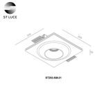 ST253.508.01 Св-к встр. из гипса белый GU10 1*50W  IP20 L220xW220xH58 180-240V Без ламп
