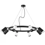 LR01836437467 Люстра RULLO 8х50W GU10 ЧЕРНЫЙ/БЕЛЫЙ (571018+214436-4+214437-4+203436-4+203437-4)
