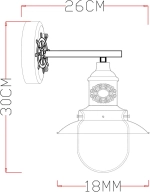 Бра Arte Lamp SAILOR A4524AP-1AB, 1хE27