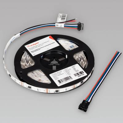 Светодиодная лента DMX-B60-10mm 12V RGB-PX3 (14 W/m, IP20, 5060, 5m) (Arlight, бегущий огонь)