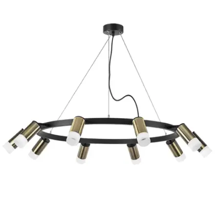 LR0203101 Люстра RULLO 10х50W GU10 ЧЕРНЫЙ/БРОНЗА (571020+214431-10+202431-10)
