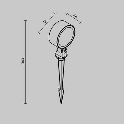 Ландшафтный светильник Core 3000К 18Вт IP 65 O495FL-L18B3K. TM Maytoni
