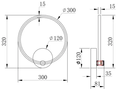 Настенный светильник Arte Lamp ERRAI A2195AP-1BK, 1хLED