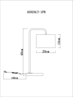 Декоративная настольная лампа Arte Lamp RUPERT A5024LT-1PB, 1хE27