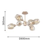Потолочная люстра Tilda 2658-6U, 6*E14*40W. ТМ F-Promo