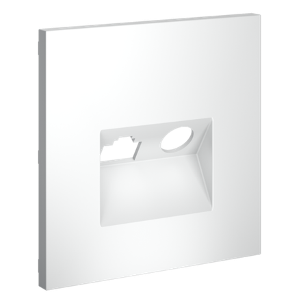 VLS002702 Накладка для розетки TV+RJ45 кат. 6, S70 (белый матовый). (ТМ Maytoni)