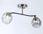 Светильник подвесной TR303008/2 SB/BK/SM бронза/черный/дымчатый E27/2 max 40W 560*140*240